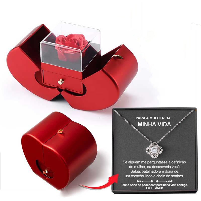 Ewige Rosen Schmuckbox Apfel