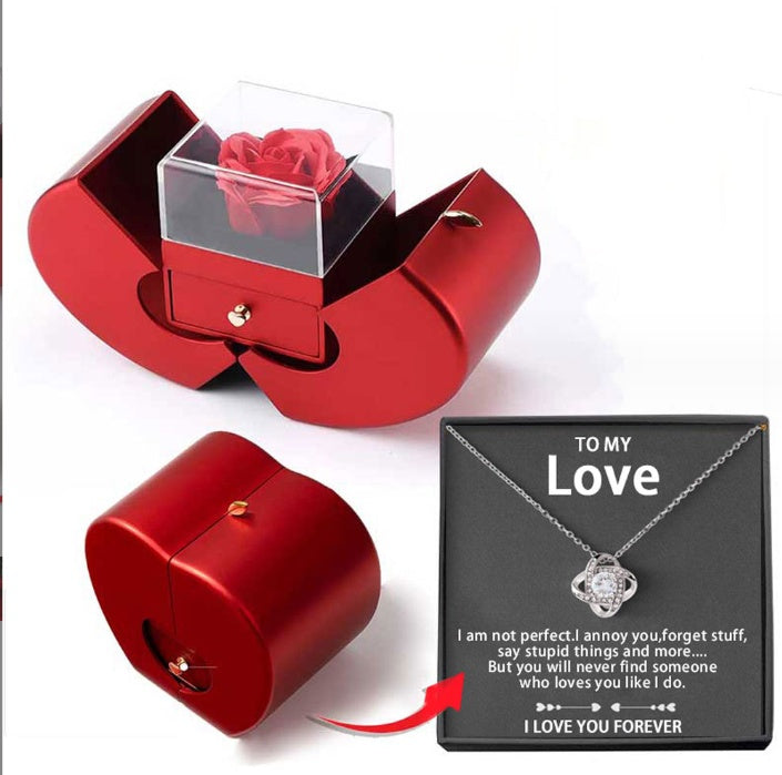 Ewige Rosen Schmuckbox Apfel