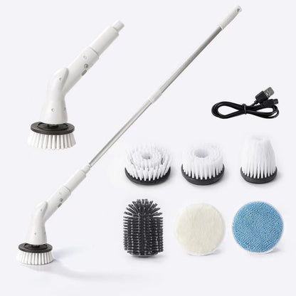 Six in one wireless electric cleaning brush long handle